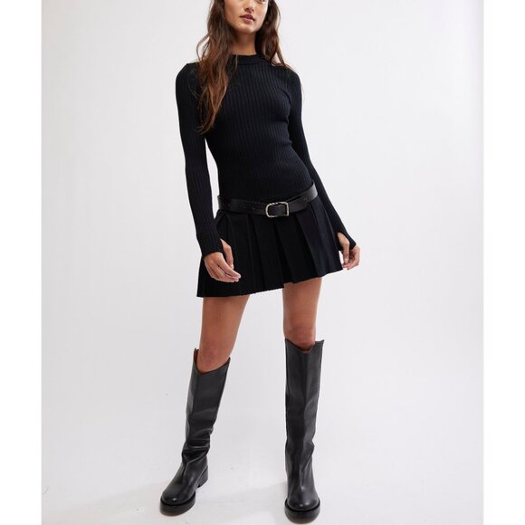 Free People Dresses & Skirts - NWT Free People Black Ribbed Mini Dress